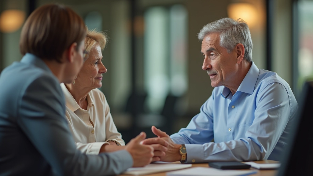 Retirement planning consultation with financial advisor