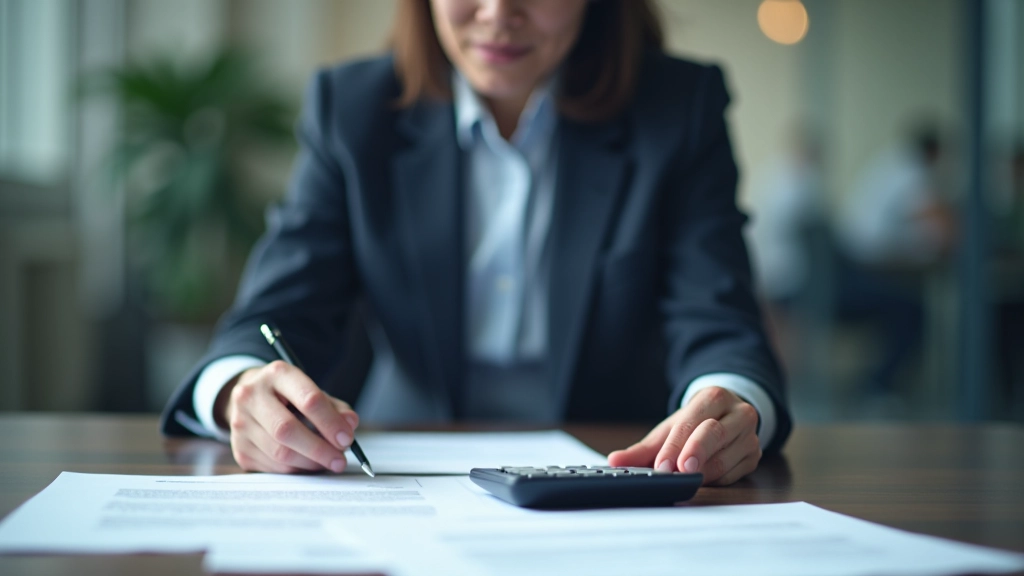 Professional preparing for retirement reviewing pension documents and retirement accounts